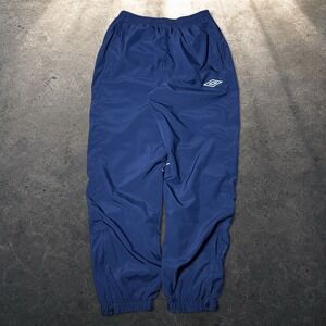 Umbro Vintage Navy Blue Track Pants Windbreaker Size Medium Skater Y2K Retro